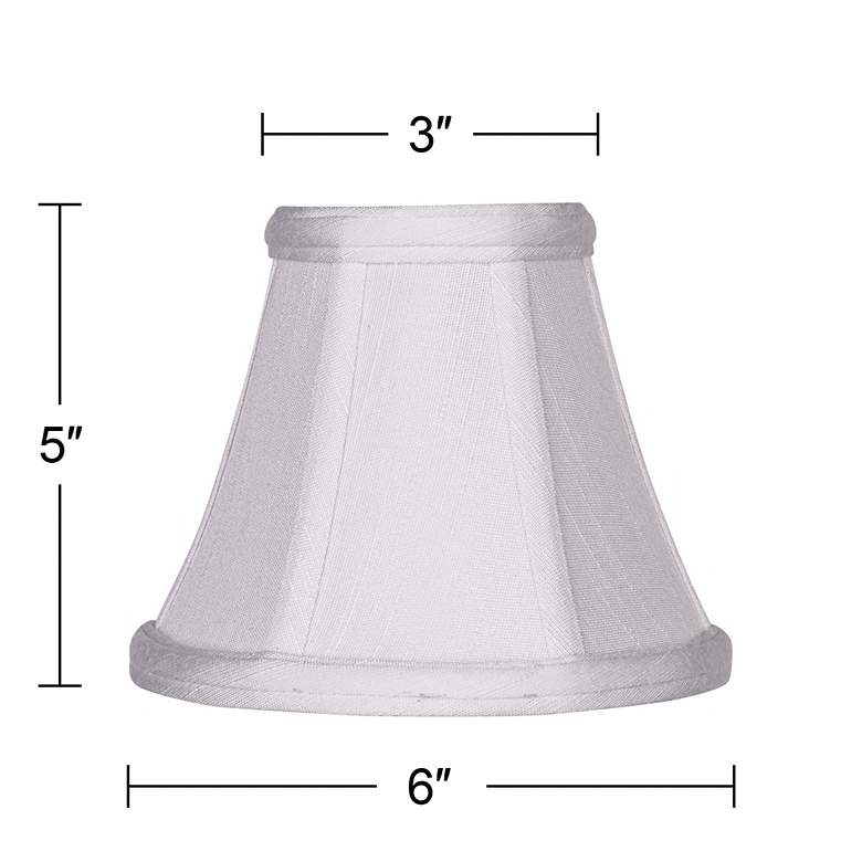 Image 5 Imperial White Fabric Lamp Shade 3x6x5 (Clip-On) more views