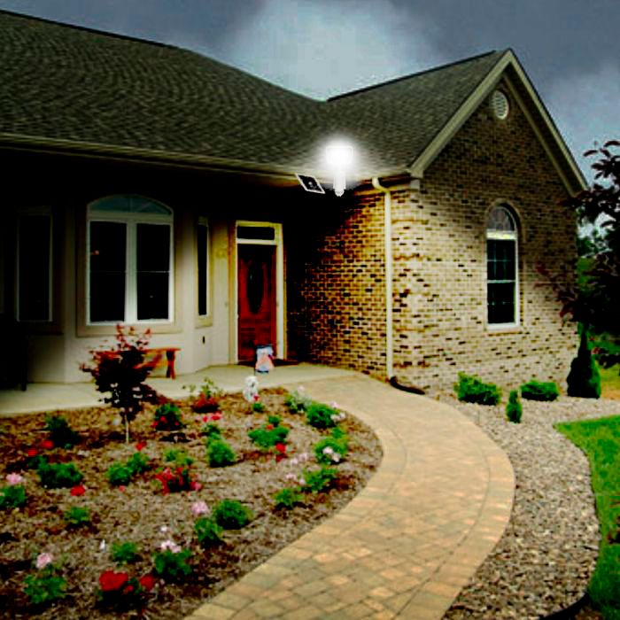 Impex 14" High White Solar Hybrid LED Flood Spot Light