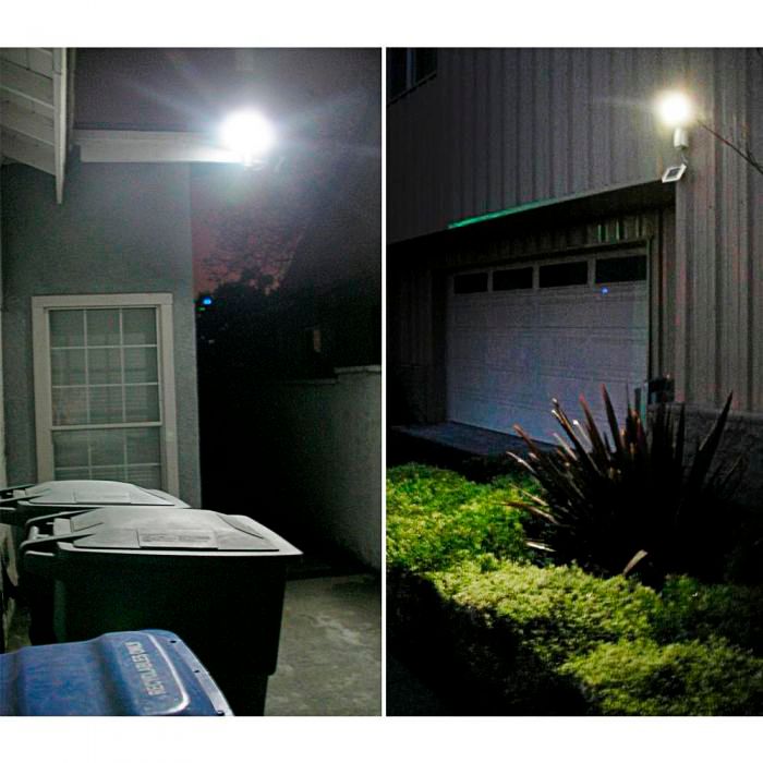 Impex 14" High White Solar Hybrid LED Flood Spot Light