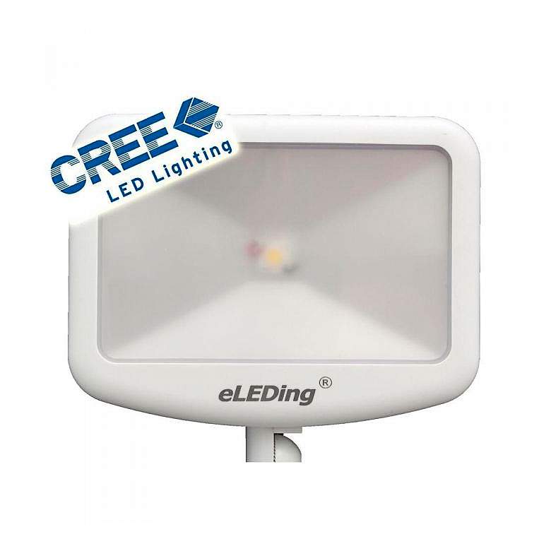 Image 3 Impex 14" High White Solar Hybrid LED Flood Spot Light more views