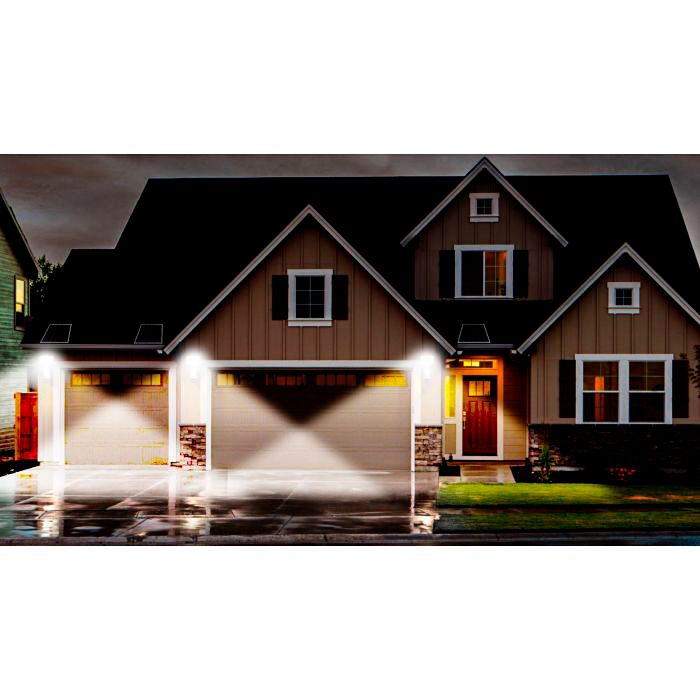 Impex 14" High White Solar Hybrid LED Flood Spot Light