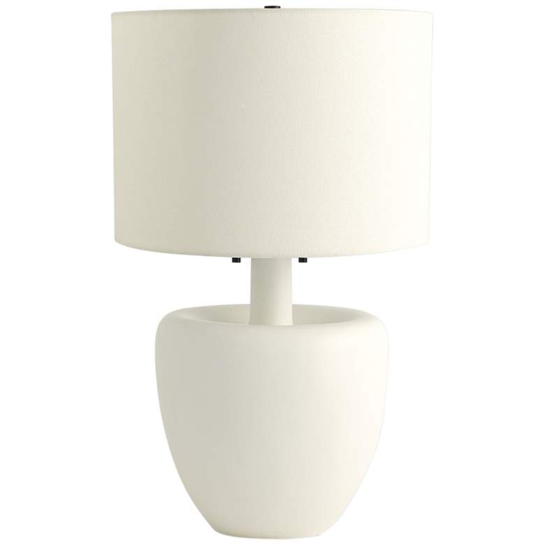 Image 1 Impression Matte White Ceramic Table Lamp