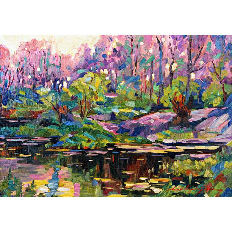 Image 1 Impressionistic Landscape 26 inch Wide Giclee Canvas Wall Art