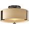 Impressions 11.8" Wide Bronze Semi-Flush With Opal Glass Shade