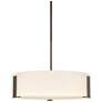 Impressions 18.4" Wide Bronze Standard Pendant With Opal Glass Shade