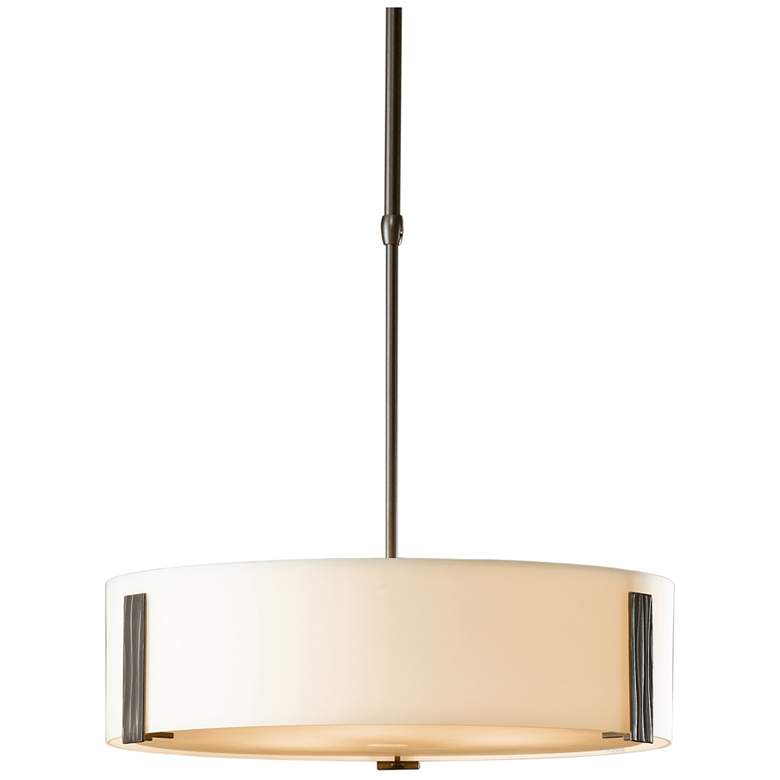Image 1 Impressions 18.4" Wide Dark Smoke Pendant With Opal Glass Shade