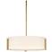 Impressions 18.4" Wide Modern Brass Pendant With Opal Glass Shade