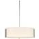 Impressions 18.4" Wide Vintage Platinum Pendant With Opal Glass Shade