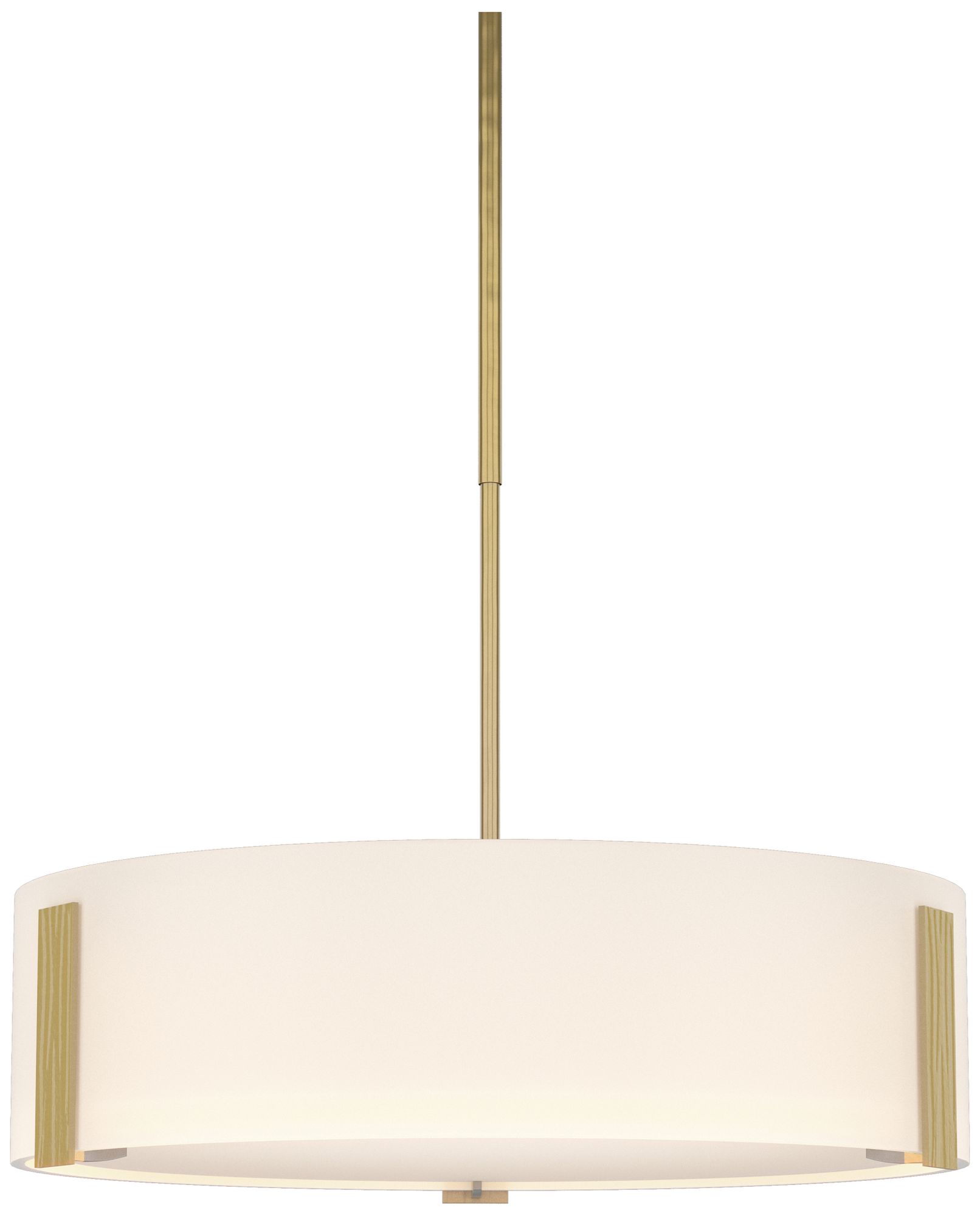 Impressions 18" Wide 3-Light Modern Brass Pendant w/ Opal Glass