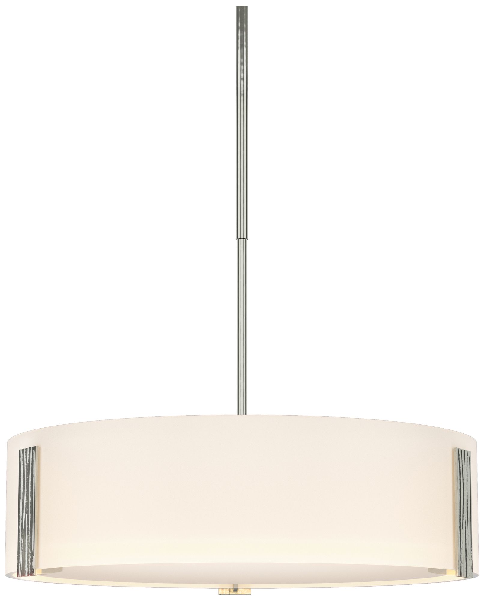 Impressions 18" Wide 3-Light Sterling Pendant w/ Opal Glass