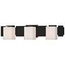 Impressions 6.1" High 3 Light Black Sconce With Opal Glass Shade