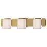Impressions 6.1" High 3 Light Modern Brass Sconce With Opal Glass Shad