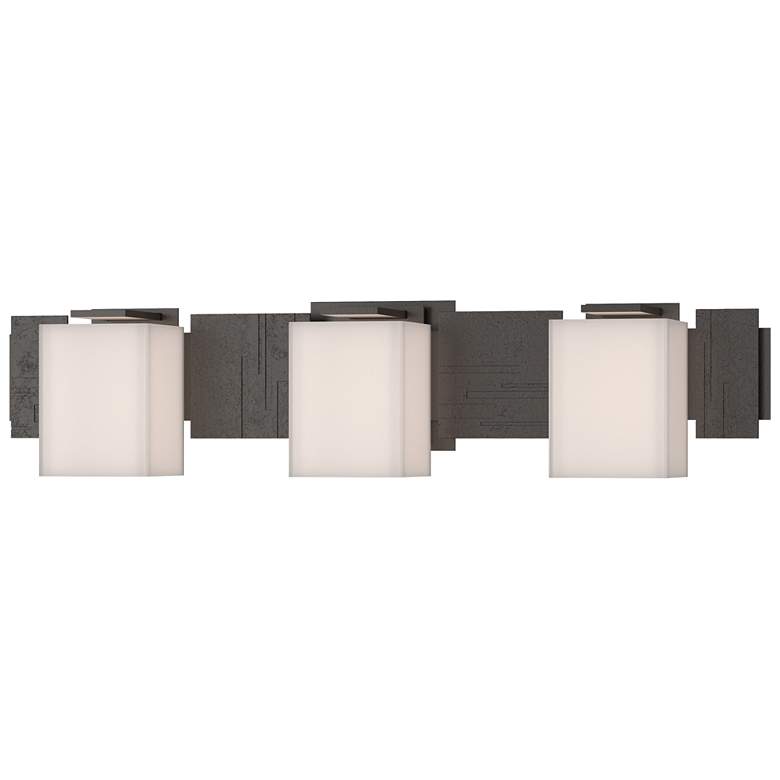 Image 1 Impressions 6.1 inchH 3 Light Oil Rubbed Bronze Sconce With Opal Glass Sha