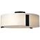 Impressions Large Semi-Flush - Black Finish - Opal Glass