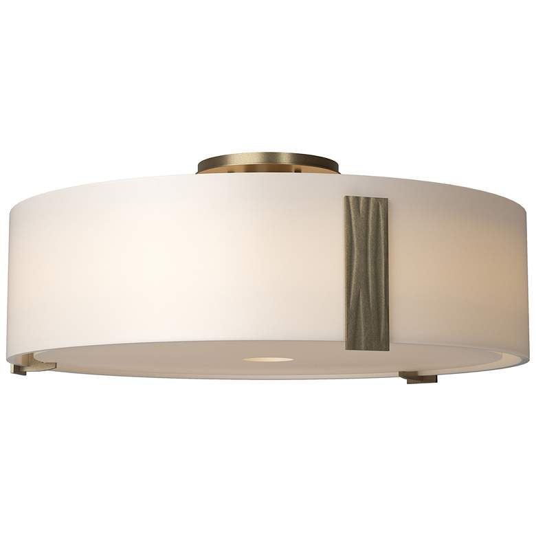 Image 1 Impressions Large Semi-Flush - Soft Gold Finish - Opal Glass