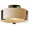Impressions Semi-Flush - Dark Smoke Finish - Opal Glass