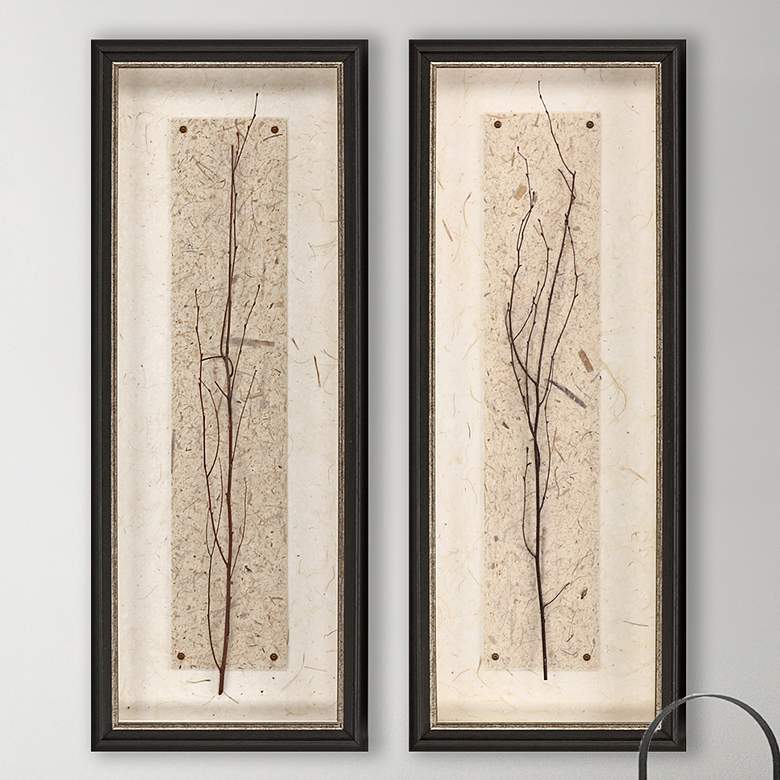 Image 2 In Balance 32"H 2-Piece Mixed Media Framed Wall Art Set