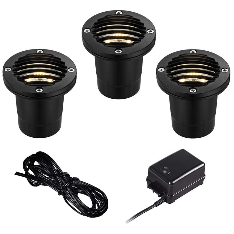 Image 1 In-Ground 5-Piece Small LED Well Light Landscape Light Set