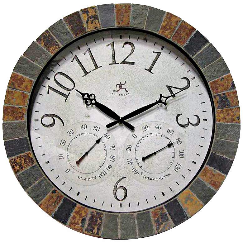 Image 1 Inca Stone 18 inch Wide Wall Clock