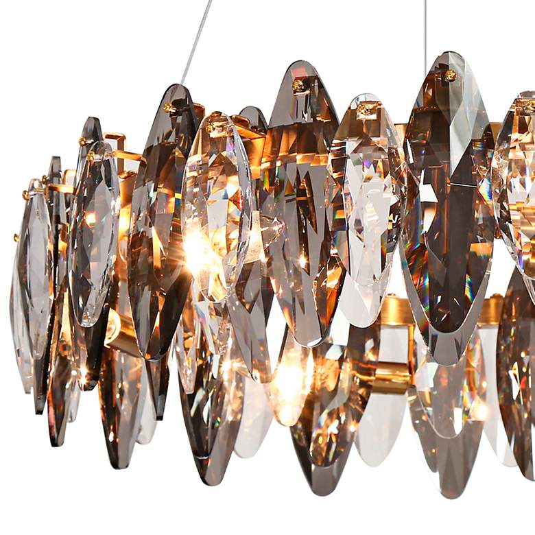 Image 3 Incandescencia 23 1/4"W Brass and Crystal 8-Light Chandelier more views