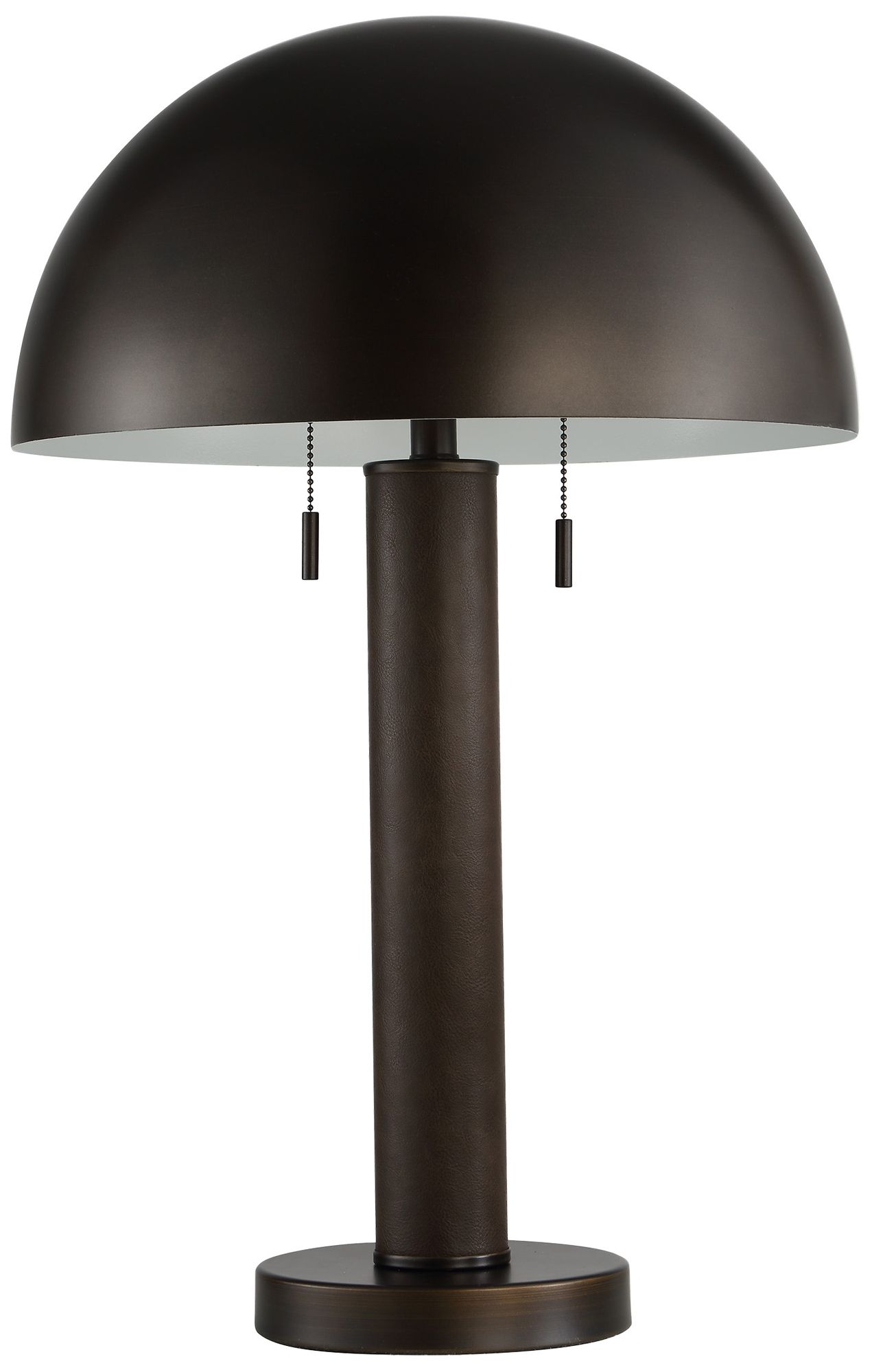Incanta 23" Tall Dark Bronze Iron Table Lamp with Dome Iron Shade