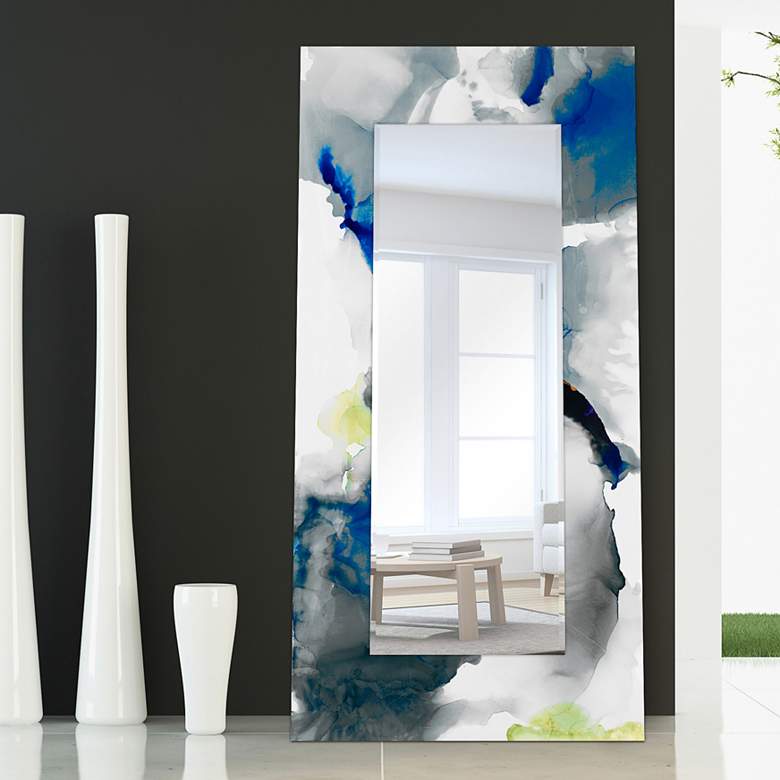 Image 1 "Ephemeral" Printed Tempered Art Glass 36" x 72" Wall M