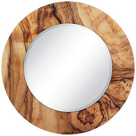 Image2 of "Forest" Free Floating Printed Glass 36" Round Wall Mirror