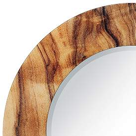 Image3 of "Forest" Free Floating Printed Glass 36" Round Wall Mirror more views