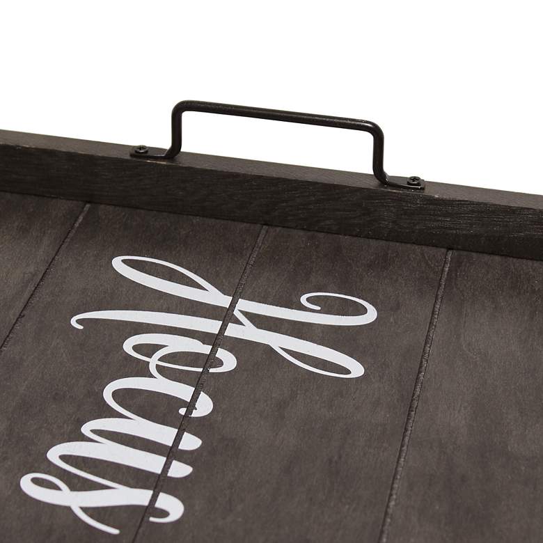 Image 3 "Hocus Pocus" Black Wash Decorative Wood Serving Tray more views
