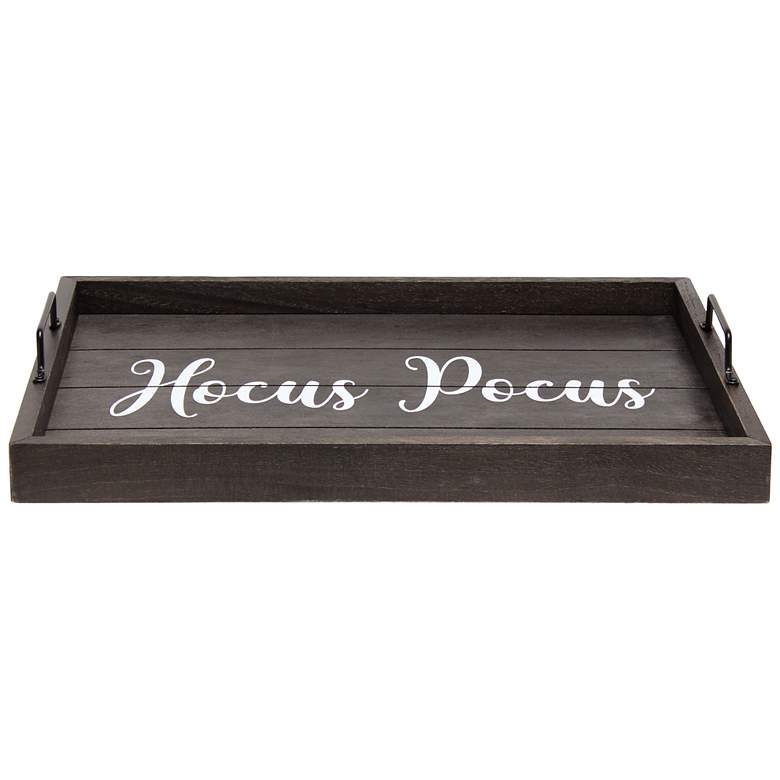 Image 5  inchHocus Pocus inch Black Wash Decorative Wood Serving Tray more views
