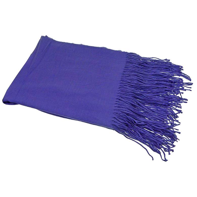 Image 1  inchI Can&#39;t Believe It&#39;s Not Cashmere inch Purple Throw