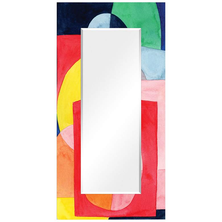 Image 2  inchLaunder II inch Printed Art Glass 36 inch x 72 inch Wall Mirror