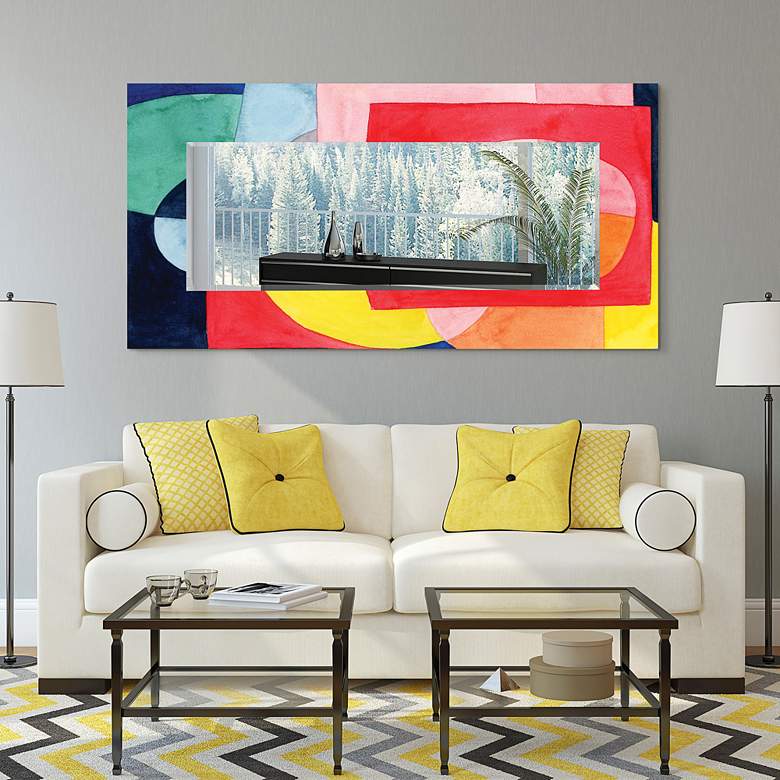 Image 7 "Launder II" Printed Art Glass 36" x 72" Wall Mirror more views