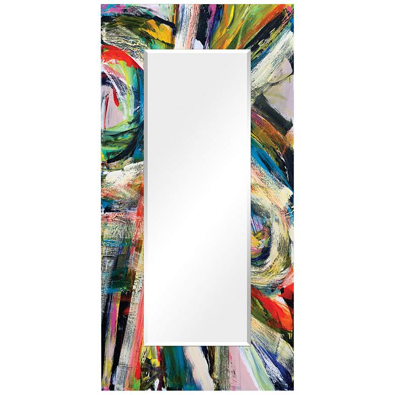 Image 2 "Rock Start I" Printed Art Glass 36" x 72" Wall Mirror