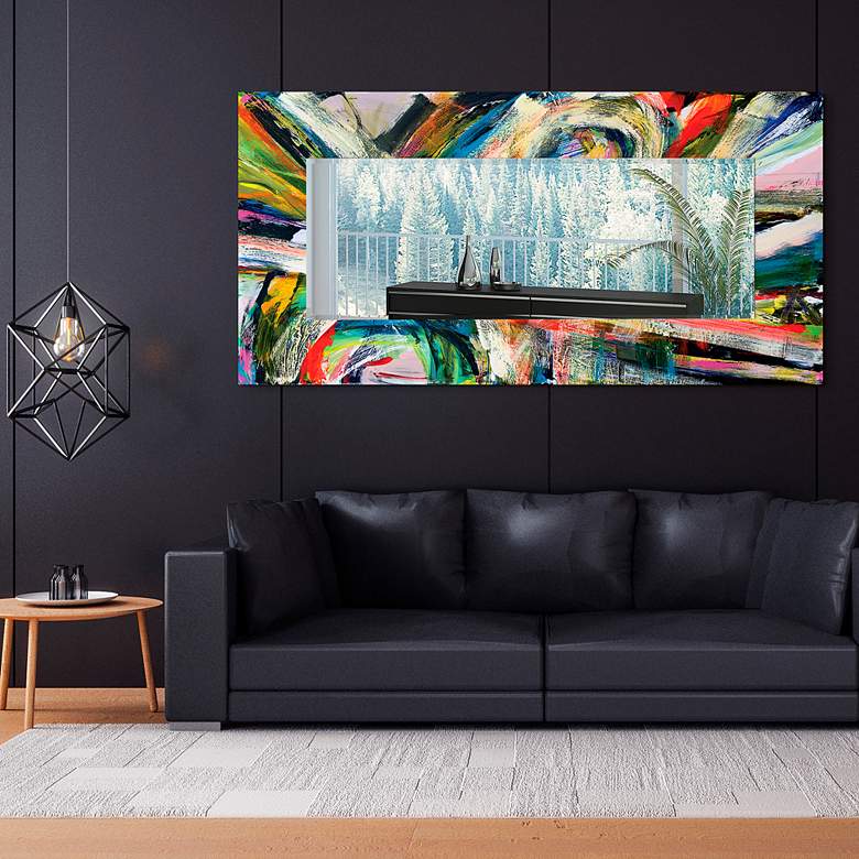 Image 7 "Rock Start I" Printed Art Glass 36" x 72" Wall Mirror more views
