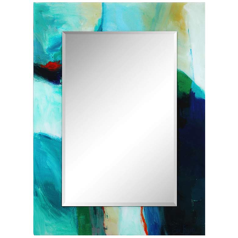 Image 2 "Sky" Free Floating Printed Art Glass 36" x 48" Wall Mi