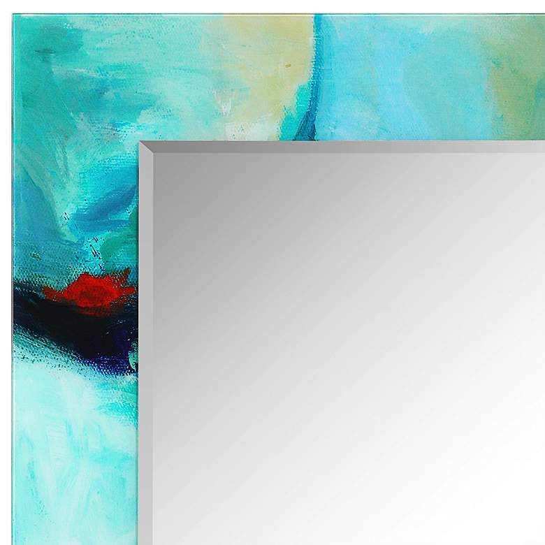 Image 3 "Sky" Free Floating Printed Art Glass 36" x 48" Wall Mi more views