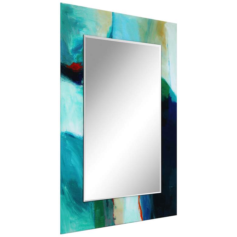 Image 4 "Sky" Free Floating Printed Art Glass 36" x 48" Wall Mi more views