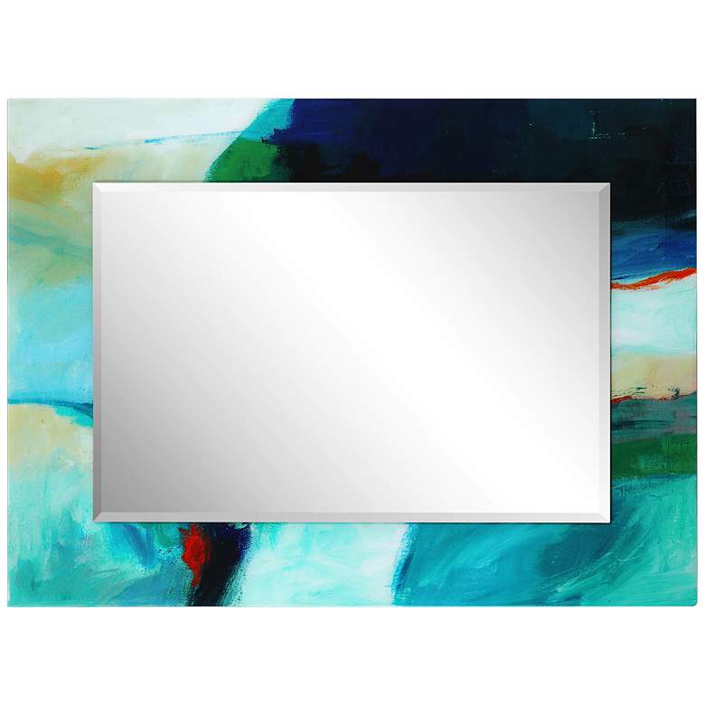Image 5 "Sky" Free Floating Printed Art Glass 36" x 48" Wall Mi more views
