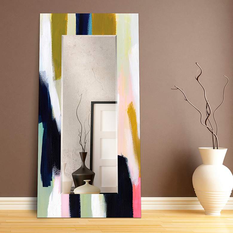 Image 1 "Sunder II" Printed Art Glass 36" x 72" Wall Mirror