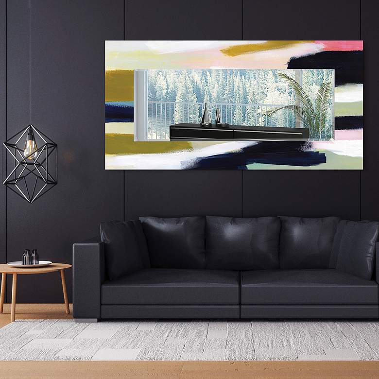 Image 7 "Sunder II" Printed Art Glass 36" x 72" Wall Mirror more views