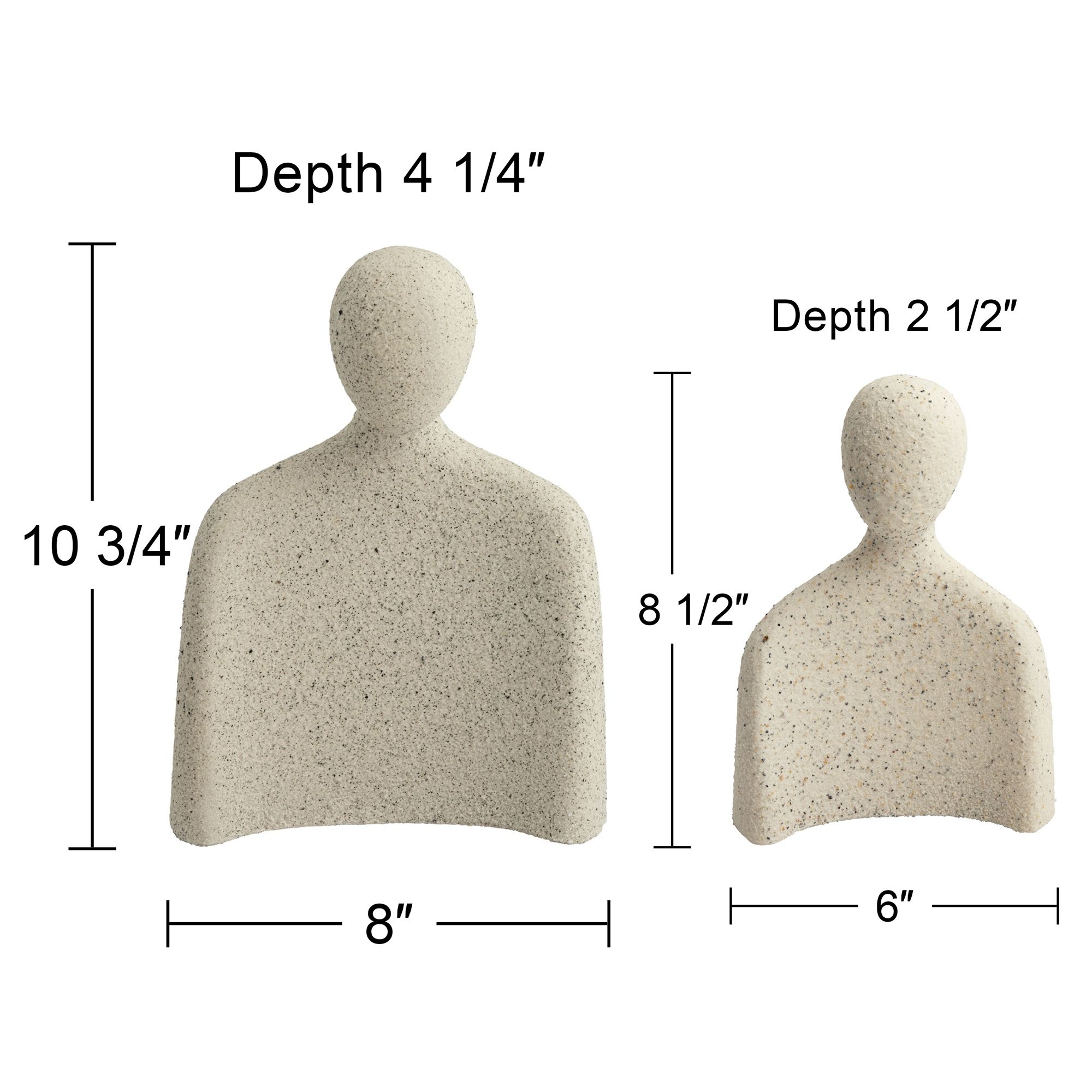 Incognito Matte White Figurines Set of 2