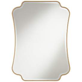 Image3 of Indara Antique Gold 27" x 38" Scallop Wall Mirror