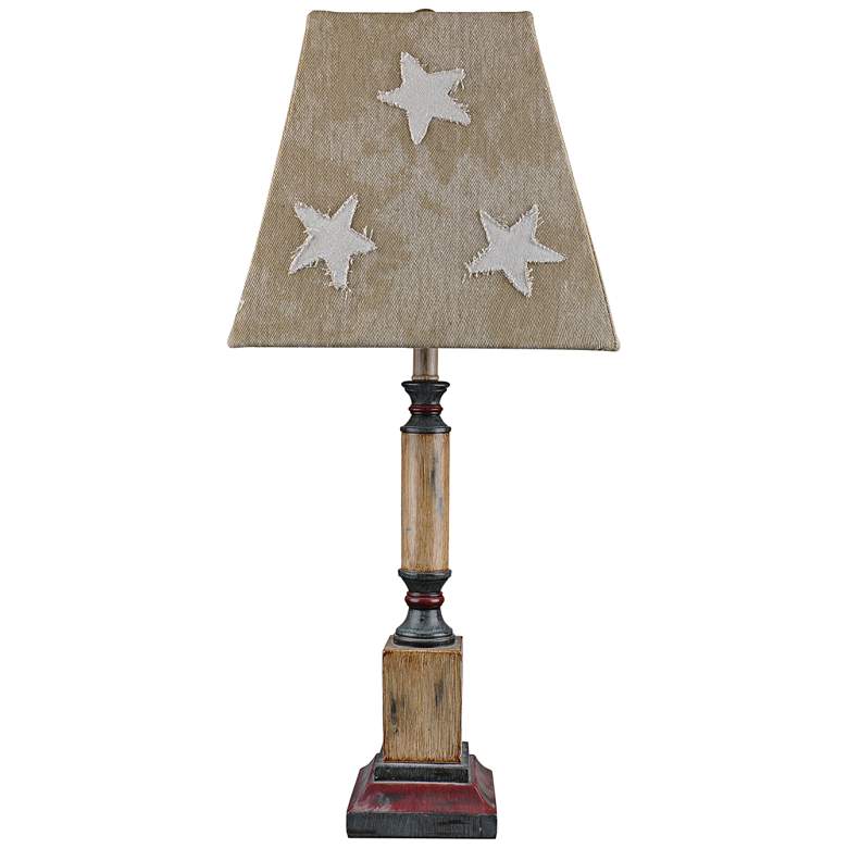 Image 1 Independence Stars Antique Traditional Table Lamp