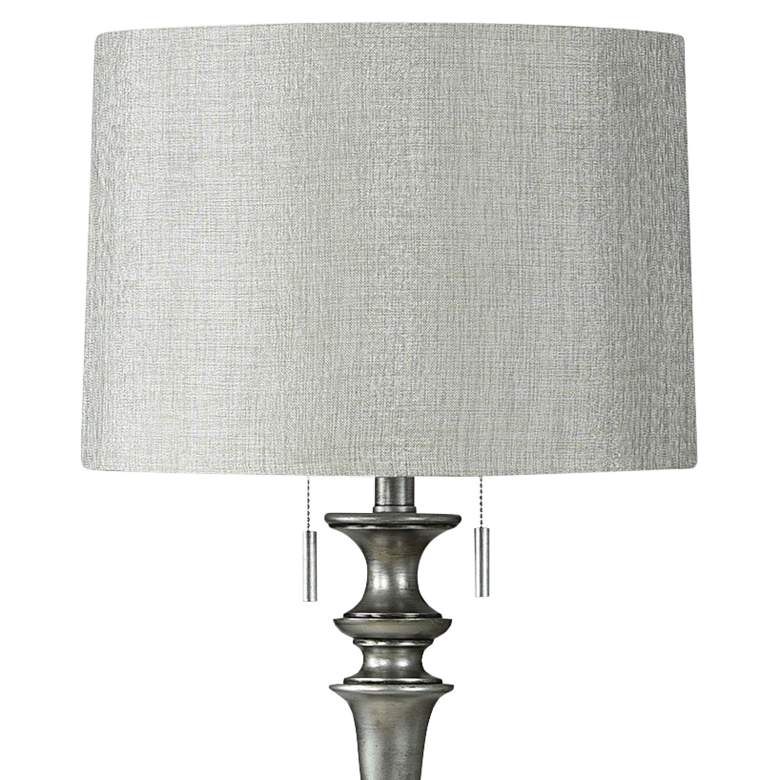 Image 2 India Painted Silver Swirl Double Pull Chain Floor Lamp more views