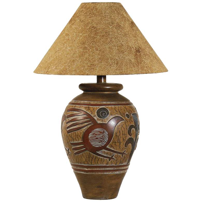 Indian Bird Handcrafted Southwest Table Lamp
