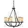 Indian Scavo Glass 26" Wide Bronze Finish Chandelier