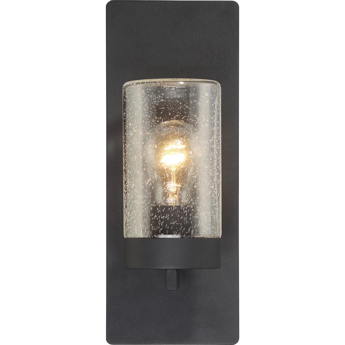 Image 2 Indie; 1 Light; Wall Sconce; Textured Black Finish w/ Clear Seeded Glass more views