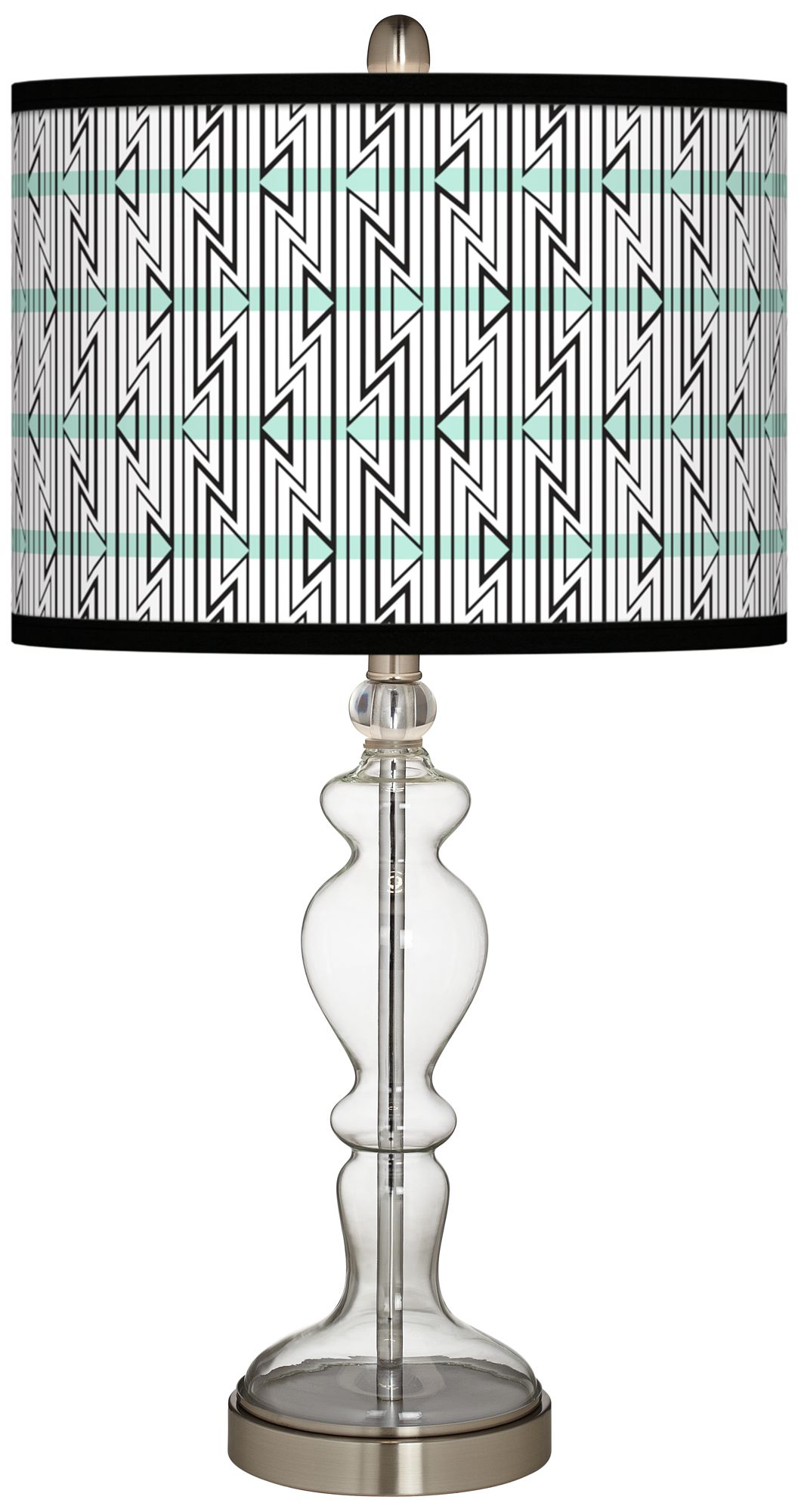 Indigenous Giclee Apothecary Clear Glass Table Lamp