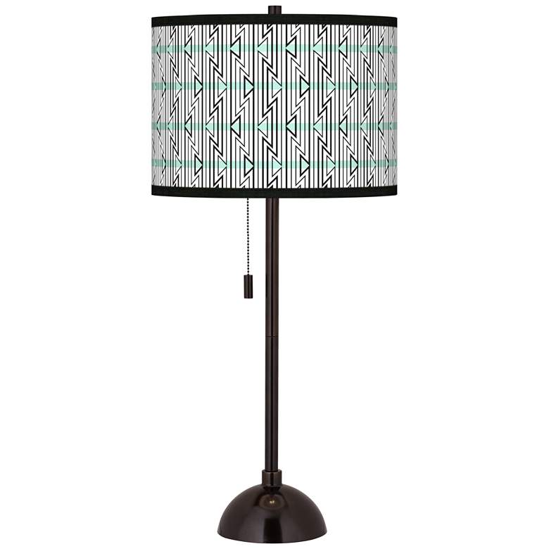 Image 1 Indigenous Giclee Glow Tiger Bronze Club Table Lamp